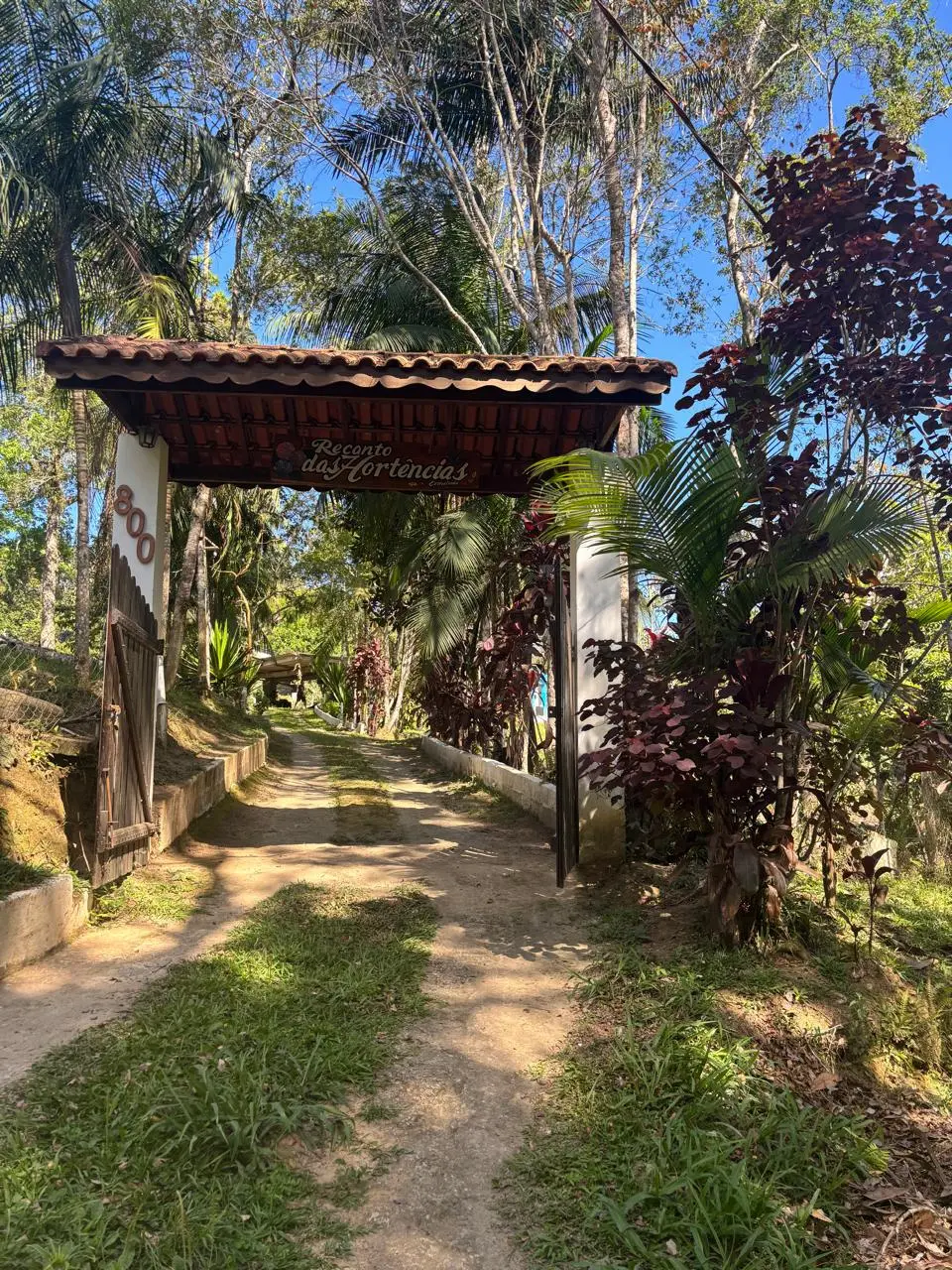 Entrada do Sítio Recanto das Hortências